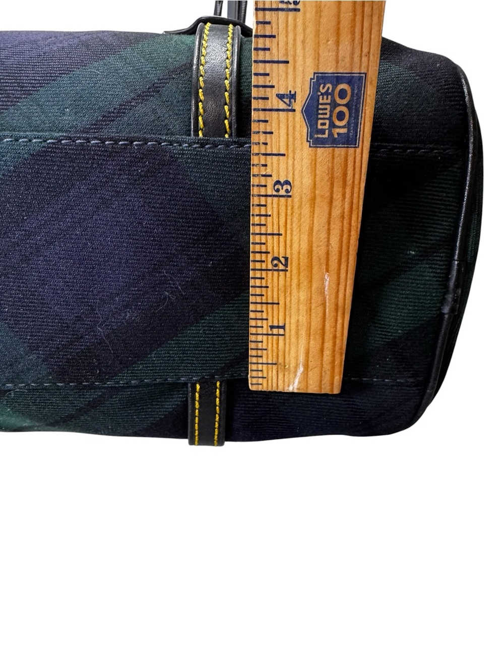 Dooney & Bourke Black Watch Plaid Canvas Satchel Crossbody Bag Blue Green - Picture 8 of 11